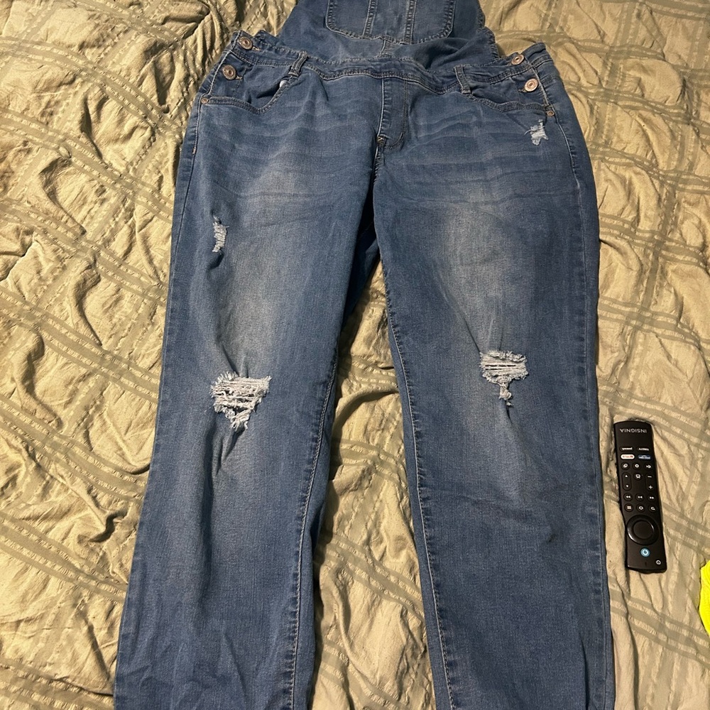 Women's Blue Distressed Jeans